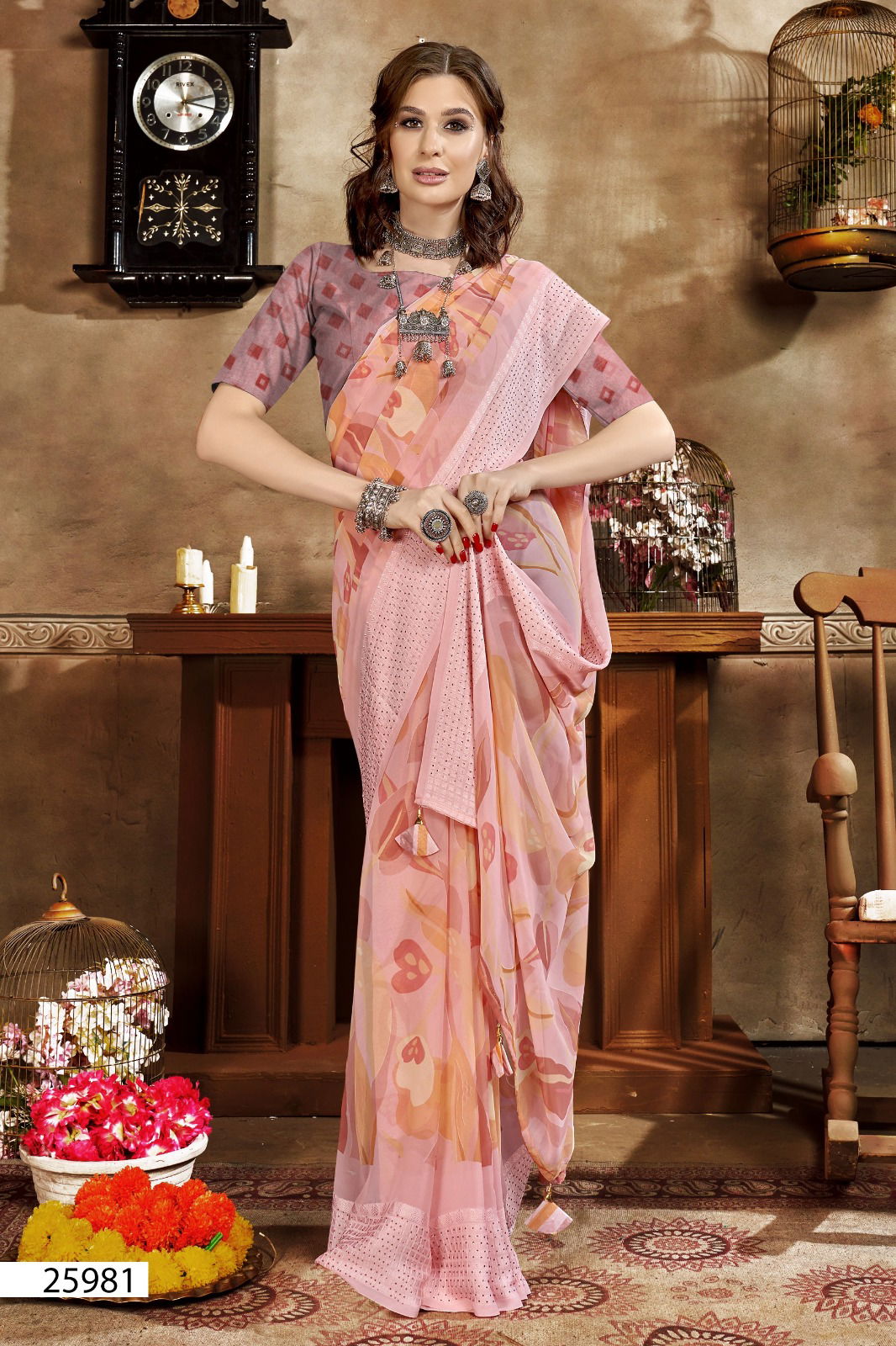 Patang Vol 8 By Vallabhi Printed Georgette Sarees Wholesale Price In Surat
